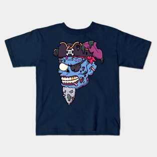 Zombie Pirate Captain Face Kids T-Shirt